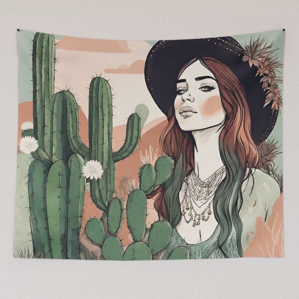 Item preview, Woman and Cactus designed and sold by Mozyden.
