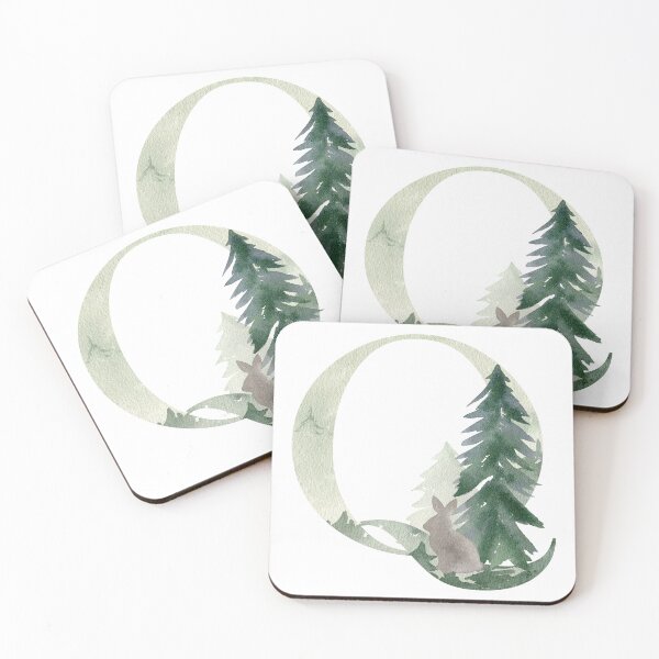 Artikelvorschau, Watercolor forest letter Q.  entworfen und verkauft von tapilipa.
