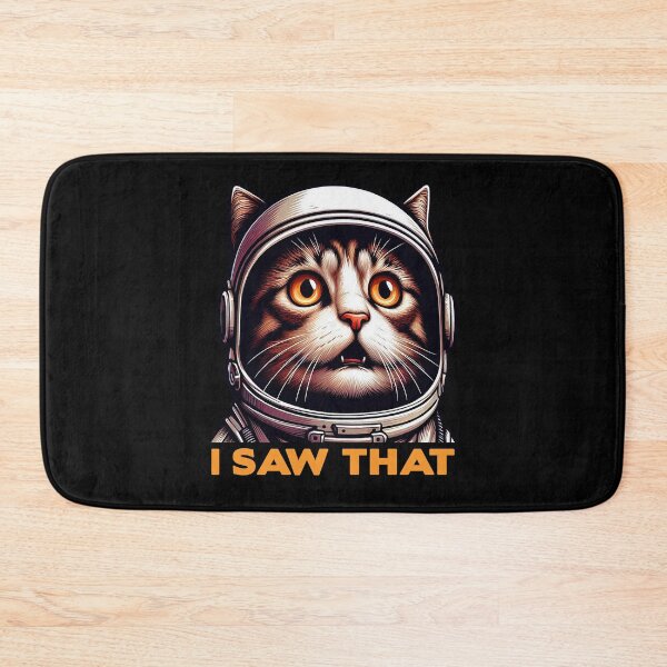 Item preview, I Saw That meme Tabby Cat Astronaut designed and sold by plushism.