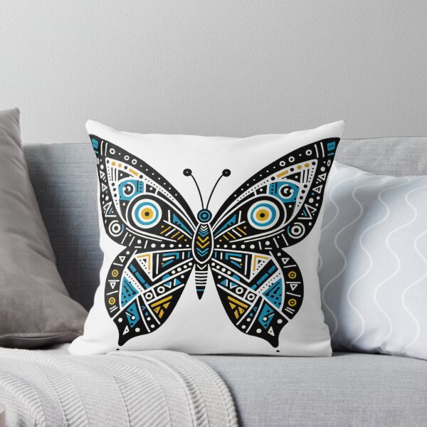 Item preview, Butterfly lovely black and blue motif designed and sold by Praphul Garg.