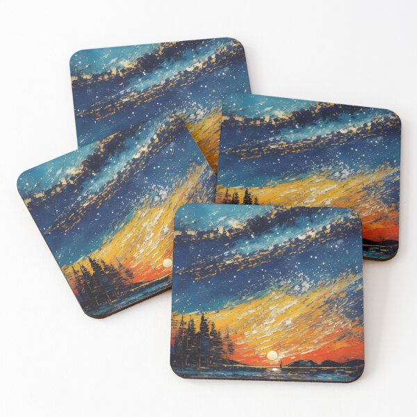 Item preview, Sunset with galactic universe designed and sold by enhan.