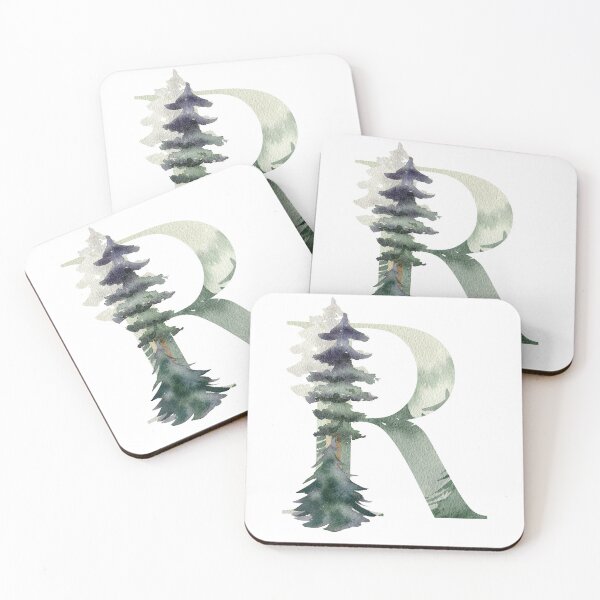 Artikelvorschau, Watercolor forest letter R.  entworfen und verkauft von tapilipa.