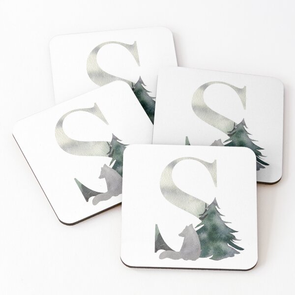 Artikelvorschau, Watercolor forest letter S.  entworfen und verkauft von tapilipa.