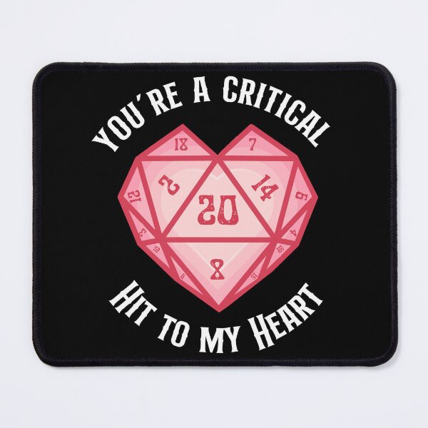 Item preview, D20 Heart: Dnd Valentines heart for d&d players: Critical hit to my heart. designed and sold by DungeonAtelier.