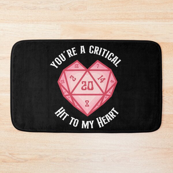 Item preview, D20 Heart: Dnd Valentines heart for d&d players: Critical hit to my heart. designed and sold by DungeonAtelier.