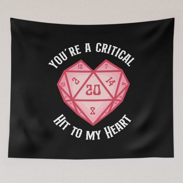 Item preview, D20 Heart: Dnd Valentines heart for d&d players: Critical hit to my heart. designed and sold by DungeonAtelier.