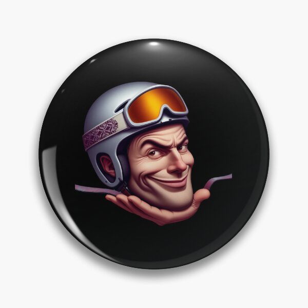 Item preview, Funny Skiers Face designed and sold by HeadTurningArt.