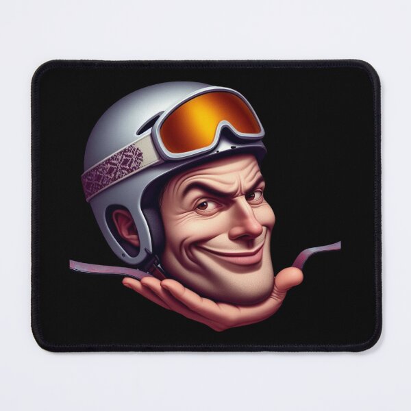 Item preview, Funny Skiers Face designed and sold by HeadTurningArt.