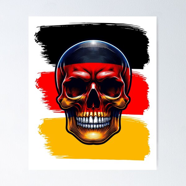 Item preview, Skull with German colors black, red, gold designed and sold by GabbyKI261.