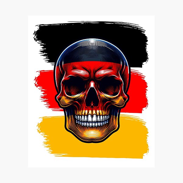 Item preview, Skull with German colors black, red, gold designed and sold by GabbyKI261.