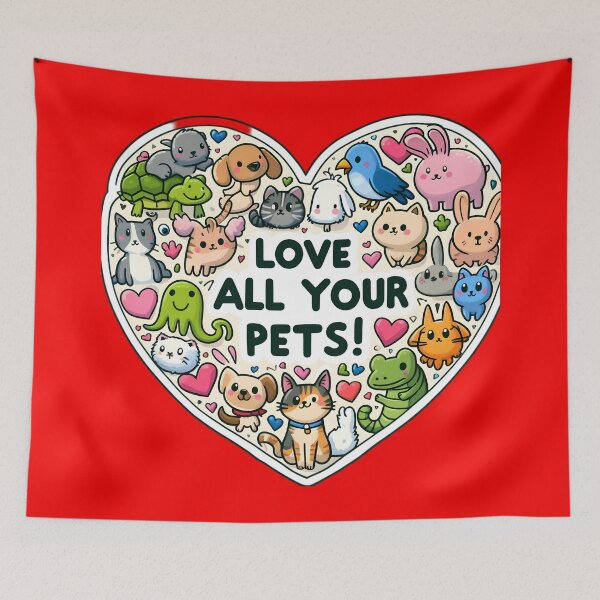 Item preview, Heartful Pets: Hats, Joy, Whimsy in Artful Celebration designed and sold by AI-Only Creations.