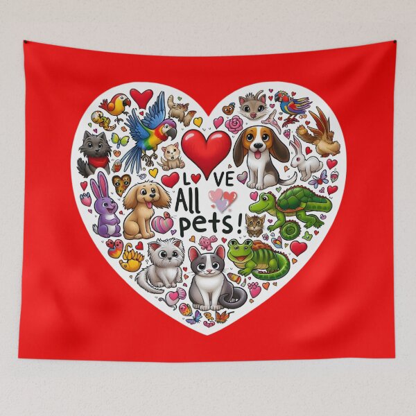 Item preview, Pets' Carnival: Hats, Joy, Artful Hearts Celebrate Together designed and sold by AI-Only Creations.