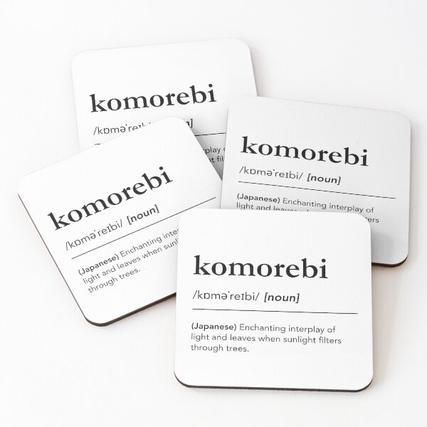 Item preview, Komorebi definition, komorebi meaning, black and white typography, japanese cherry blossom, dictionary art, born in japan designed and sold by lagunaklein.