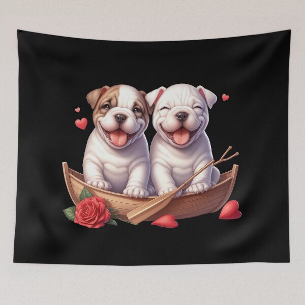 Item preview, Happy Dogs on a Boat: Nautical Blis designed and sold by BorczVisuals.