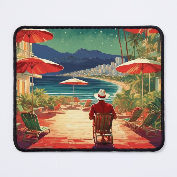 Item preview, Acapulco Beach Starry Night Mexico Vintage Poster designed and sold by TravelersGems.