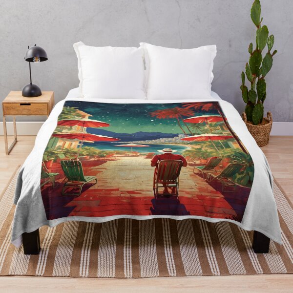 Artikelvorschau, Acapulco Beach Starry Night Mexiko Vintage Poster entworfen und verkauft von TravelersGems.