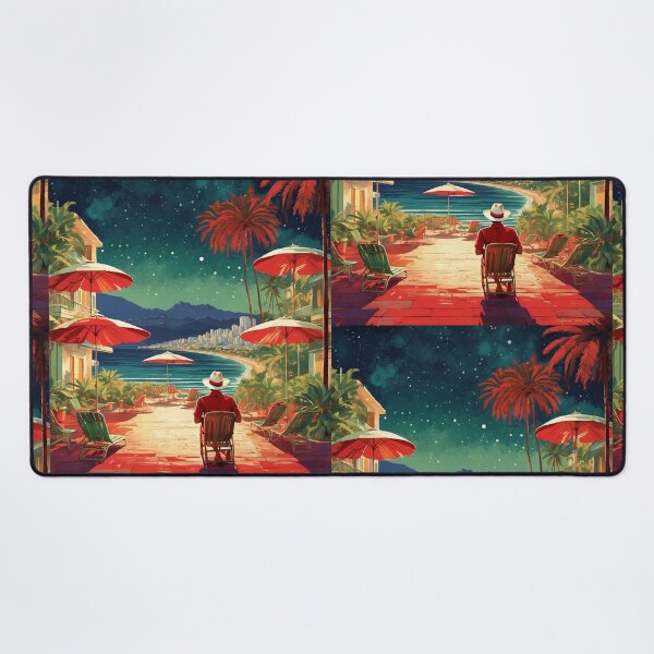 Item preview, Acapulco Beach Starry Night Mexico Vintage Poster designed and sold by TravelersGems.