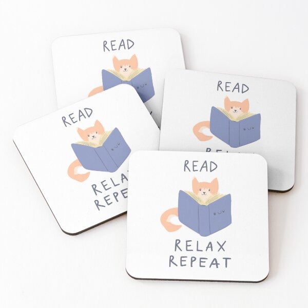 Item preview, Cozy Feline Bookworm - Charming Illustrated Cat Reading, Relaxing & Repeating - Whimsical Animal Lover's Artwork for Greeting Cards & Home Decor designed and sold by MaddaMom.