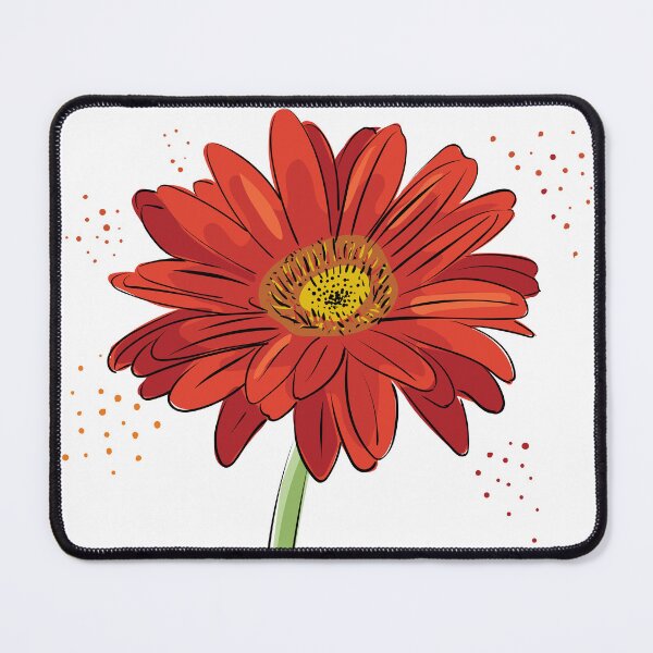 Item preview, Gerbera red star designed and sold by Deepness2023.
