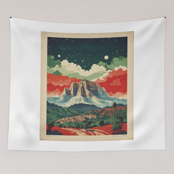 Artikelvorschau, Chiapas Mexiko Sternennacht und Mond Vintage Poster entworfen und verkauft von TravelersGems.