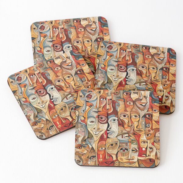 Item preview, Beauty expresionism faces pattern designed and sold by SmileshareShop.