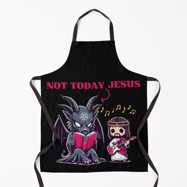 Item preview, Not Today Jesus - Baphomet and Jesus designed and sold by Kawaii-n-Spice.
