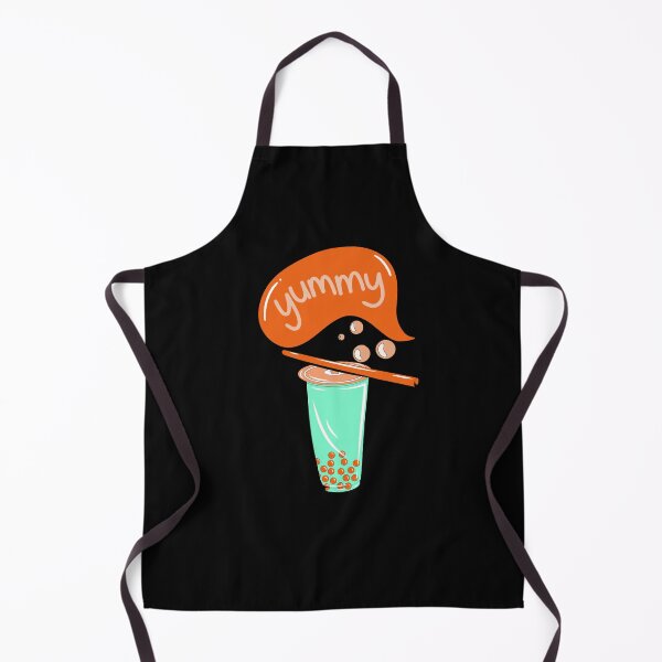 Item preview, boba tea bubble milk matcha tea orange brown pattern designed and sold by DesignYourWaystore.