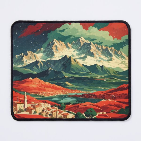 Item preview, Corsica France Starry Night and Moon Vintage Poster designed and sold by TravelersGems.