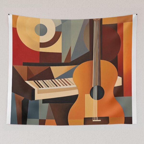 Item preview, guitar and piano abstract  designed and sold by WarmHeartedArt.