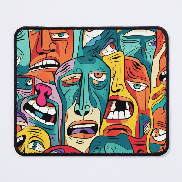 Item preview, Emotion expresionism faces pattern designed and sold by SmileshareShop.