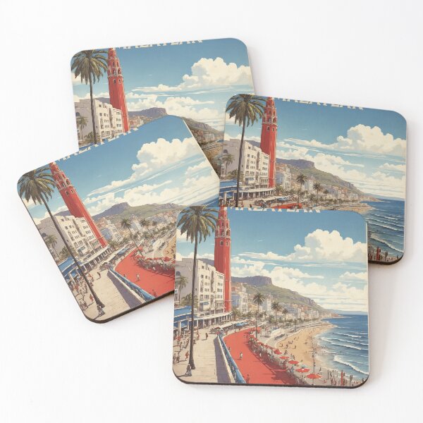 Item preview, Malecon de Mazatlan Beach Mexico Vintage Poster designed and sold by TravelersGems.