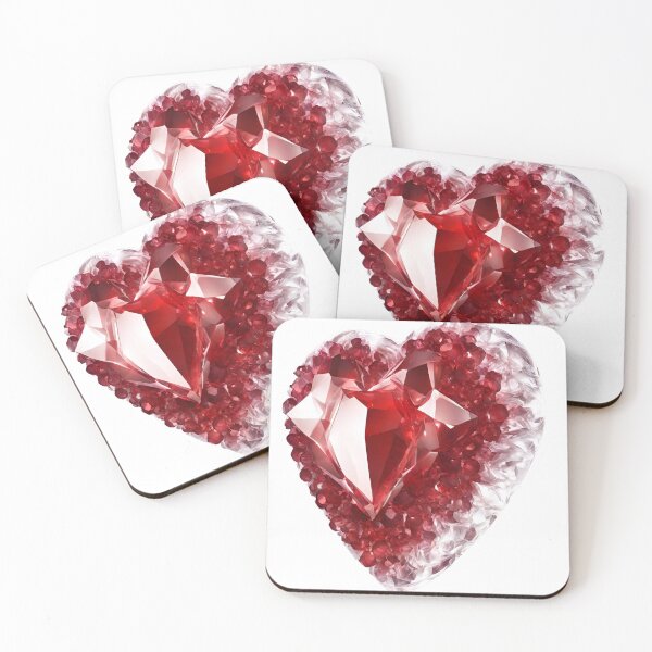 Item preview, Crystal royal red gemstone heart designed and sold by MyCraftForYOU.