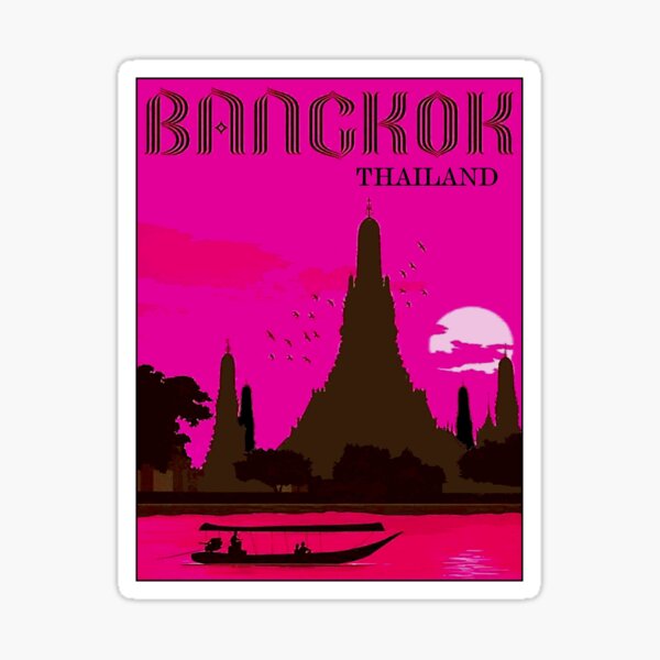 Item preview, THAILAND : Vintage Bangkok Travel Advertising Print designed and sold by posterbobs.