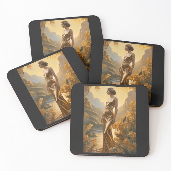 Item preview, Gold lady art deco  designed and sold by BubbleTextBox.