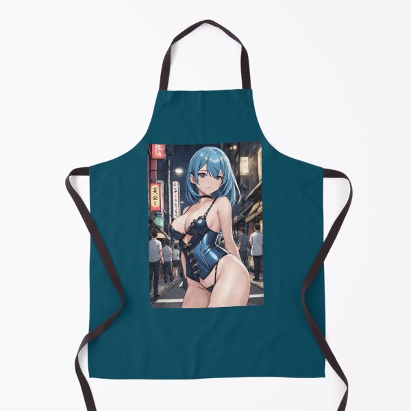 Item preview, Hentai Japanese Style Graphic, Hot Anime Sexy Girls, Blue Hair designed and sold by 72artteam.