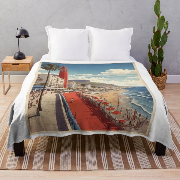 Item preview, Malecon de Mazatlan Beach Mexico Vintage Poster designed and sold by TravelersGems.