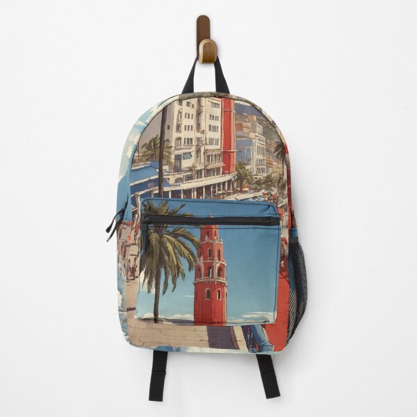 Item preview, Malecon de Mazatlan Beach Mexico Vintage Poster designed and sold by TravelersGems.