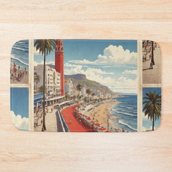Item preview, Malecon de Mazatlan Beach Mexico Vintage Poster designed and sold by TravelersGems.