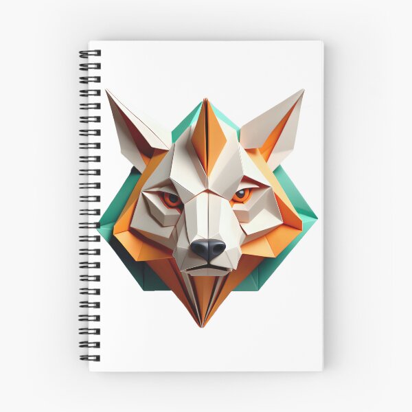 Item preview, 3D origami wolf designed and sold by Inspyralia.