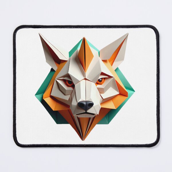 Item preview, 3D origami wolf designed and sold by Inspyralia.