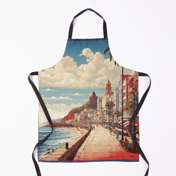 Item preview, Malecon de Mazatlan Beach Mexico Vintage Poster 3 designed and sold by TravelersGems.