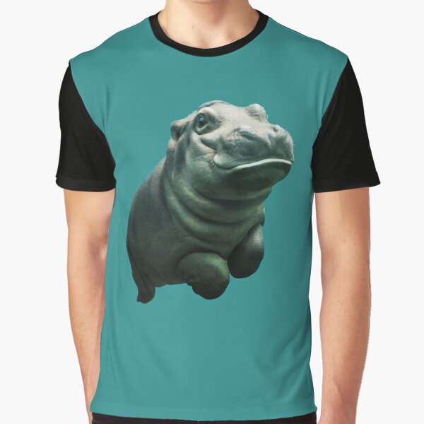 Cute Baby Hippo Graphic T-Shirt