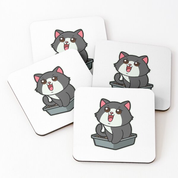 Item preview, funny cats cartoon-Fat Cat in Litter Box designed and sold by Design_for_merch.