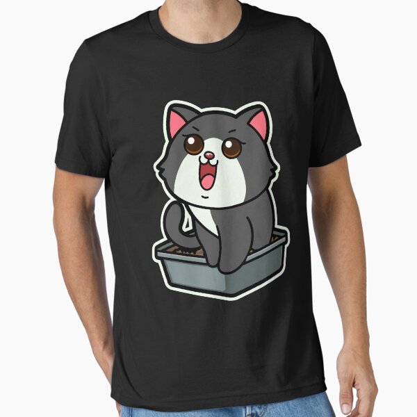 Item preview, funny cats cartoon-Fat Cat in Litter Box designed and sold by Design_for_merch.