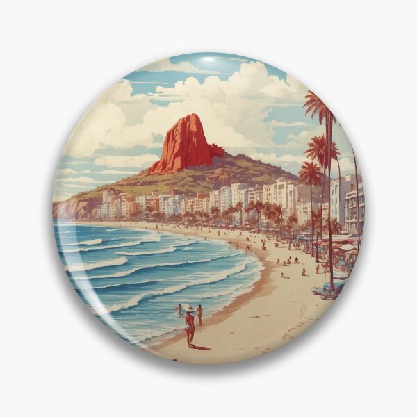 Item preview, Mazatlan Beach Mexico Vintage Poster designed and sold by TravelersGems.