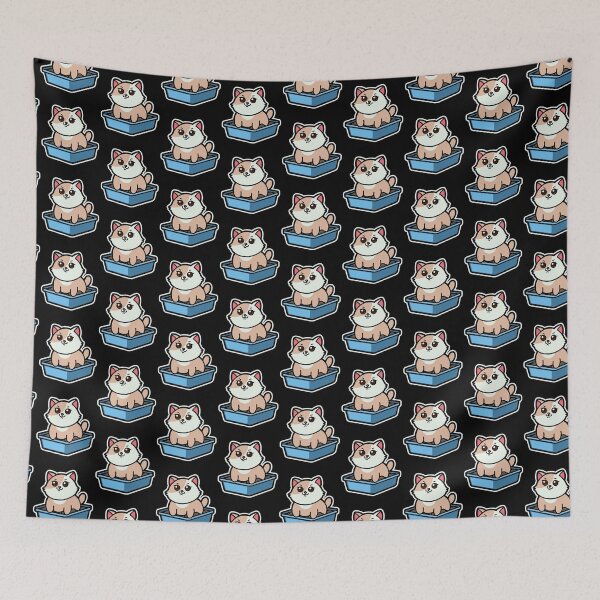 Item preview, funny cats cartoon-cute Kittens in Litter Box designed and sold by Design_for_merch.