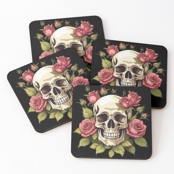 Item preview, Skull and Red Roses designed and sold by ETHNIC-Clothing.
