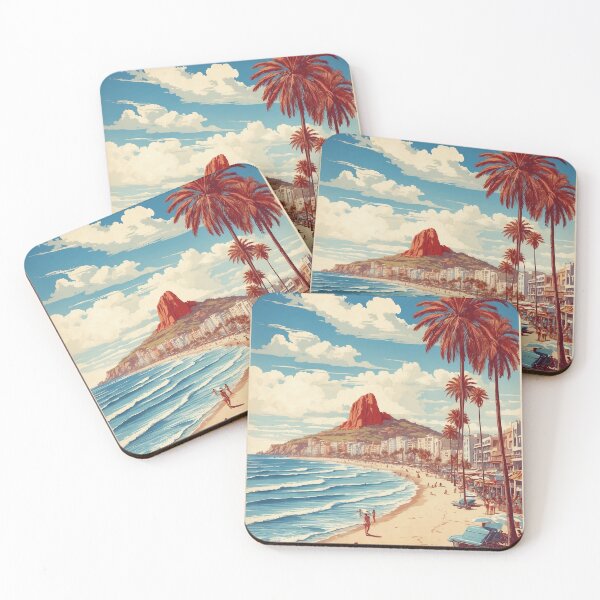 Item preview, Mazatlan Beach Mexico Vintage Poster designed and sold by TravelersGems.