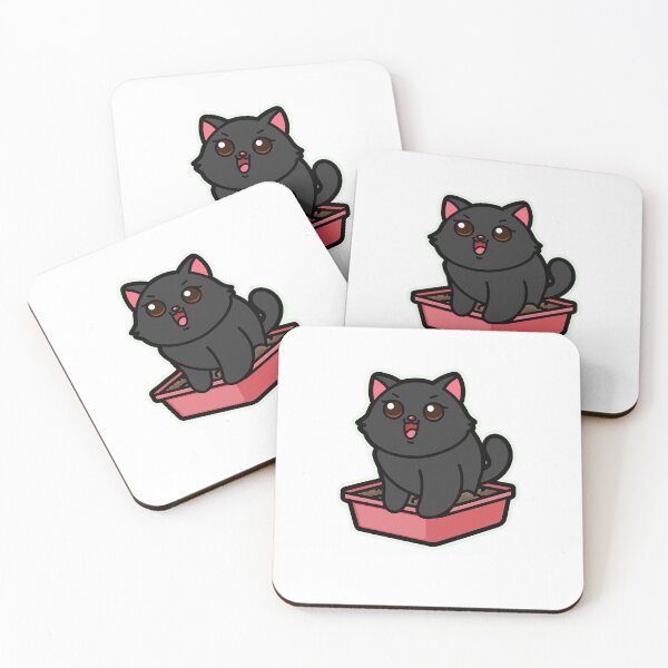 Item preview, funny cats cartoon-Cute Cat in Litter Box designed and sold by Design_for_merch.