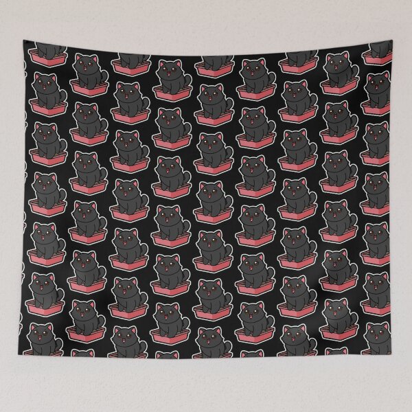 Item preview, funny cats cartoon-Cute Cat in Litter Box designed and sold by Design_for_merch.